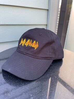 Def Leppard Logo Black Adjustable Dad Hat Official Licensed Bravado Band Cap